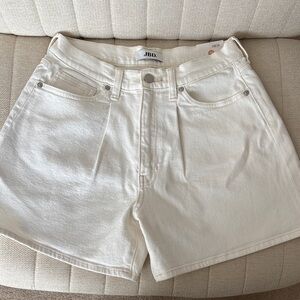 Women's Cream Denim Shorts